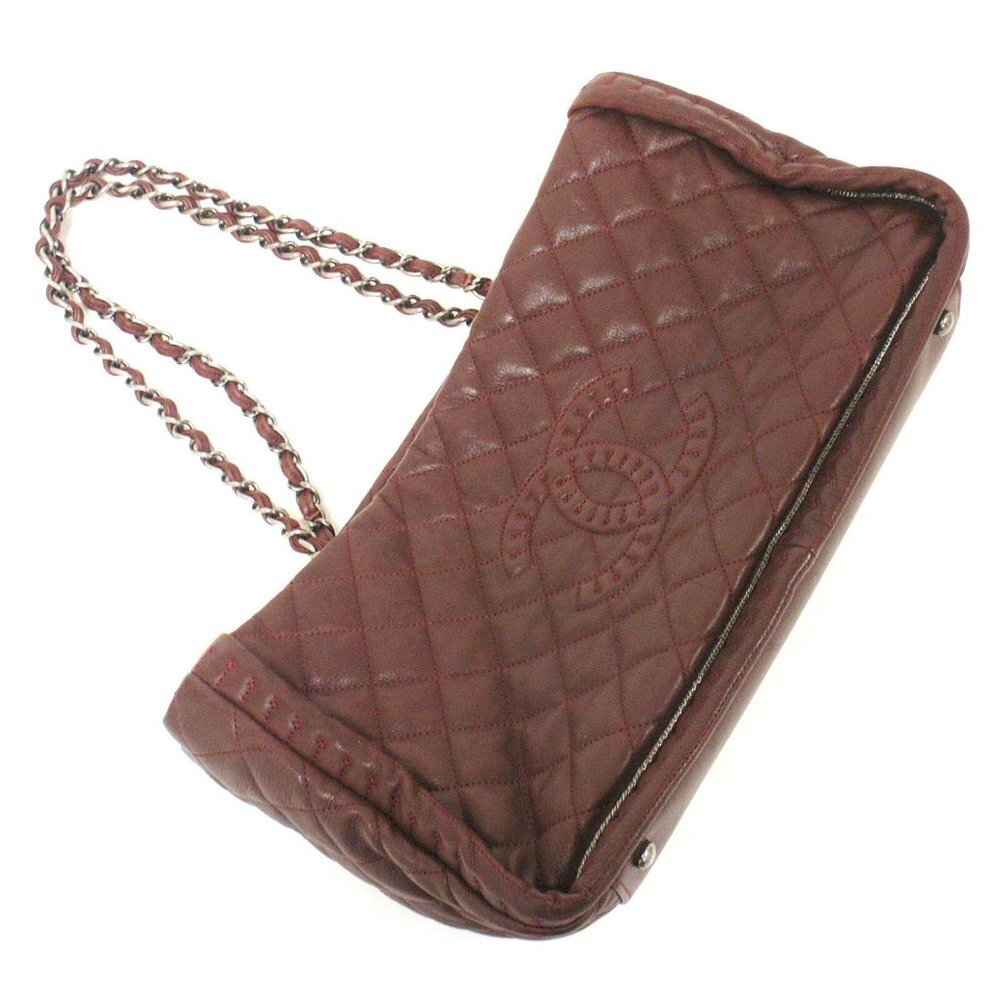 Authentic 2012 Chanel Istanbul Soft Caviar Tote Burgundy Leather Handbag - Picture 5 of 12